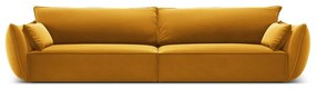 Zamatová pohovka v horčicovej farbe 248 cm Vanda – Mazzini Sofas