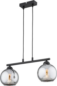 Brilagi - Luster na lanku DIOR 2xE27/60W/230V čierna/dymová sivá