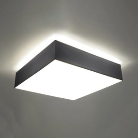 Stropné svietidlo Horus, 1x sivé plastové tienidlo, (biely plast), (45 cm)