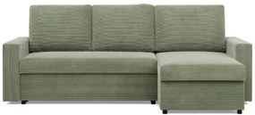Rohová rozkladacia sedačka NEO Poso svetlozelená
