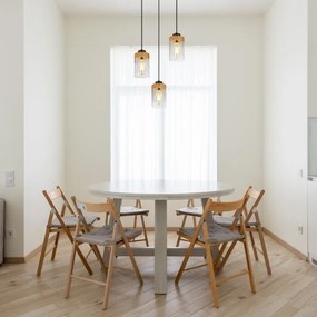 Globo 15557-3H - Luster na lanku FINCA 3xE27/40W/230V kov/drevo