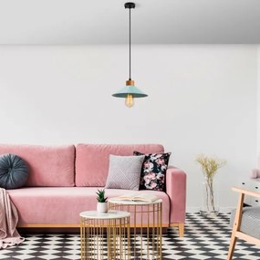 Závesné svietidlo na lanku MANAVGAT 1xE27/40W/230V modrá/hnedá