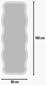 Zrkadlo Aror White 50 x 160 cm