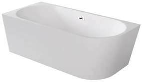 Voľne stojaca vaňa rohová Zoya 170/80 L+Klik-Klak s obdĺžnikovým prepadom Slim chróm