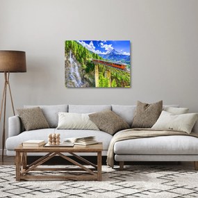 Sklenený obraz - Matterhorn, Zermatt, Valais, Švajčiarsko (70x50 cm)