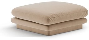 Béžová zamatová podnožka Torino – Micadoni