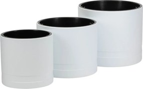 PLASTOVÝ KVETINÁČ LUNA CYLINDER 43,5X38 CM BIELA