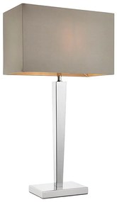 Endon 56707 - Stolná lampa MORETO 1xE27/60W/230V lesklý chróm/šedá