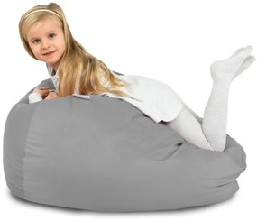 Plyšový sedací vak SAKO svetlosivý