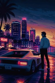 Miami Vice - Metalický obraz 60x40cm