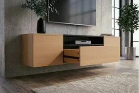 TV-skrinka 47808 Loft 160cm Prírodná Dub Dyha/Čierna - Komfort-nábytok