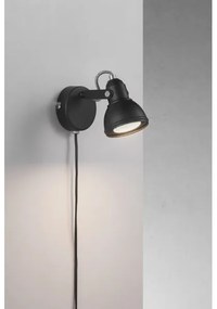 Nordlux - Nástenné bodové svietidlo ASLAK 1xGU10/35W/230V čierna