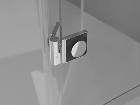 Mexen, Mexen Lunar-F pravé sklápacie sprchové dvere 80 cm, transparentné, chróm - 836-080-000-01-00-P