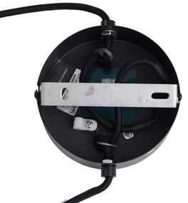 Dvojité závesné svietidlo Japandi čierne s bambusom - Kea