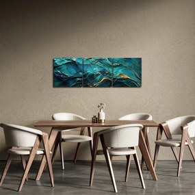 Obraz - Abstraktné textúry (s hodinami) (90x30 cm)
