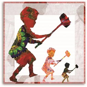 Gario Obraz na plátne Banksy chlapec s kladivom Rozmery: 40 x 40 cm