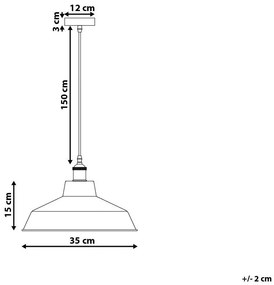 Biela závesná lampa PECHORA Beliani