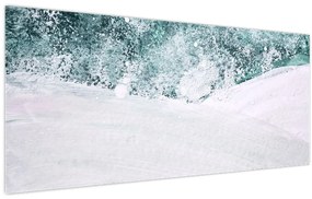 Obraz - Tyrkysová abstrakcia (120x50 cm)