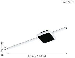 Eglo 99609 - LED Stropné svietidlo SARGINTO 1xLED/6,3W/230V + 1xLED/5,4W