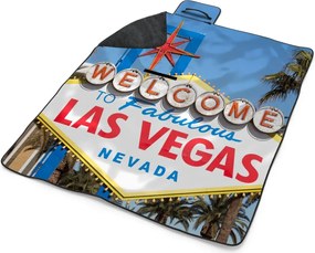 Sablio Plážová deka Welcome to Las Vegas: 200x140 cm