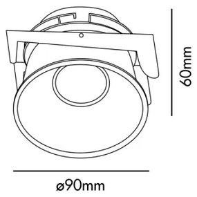 FARO 02100501 - Podhľadové svietidlo FRESH 1xGU10/50W/230V biela