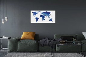 Obraz canvas modrá mapa 140x70 cm