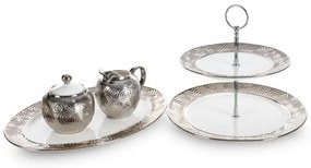 Cukornička ALTEA strieborná / biela (2 ks)