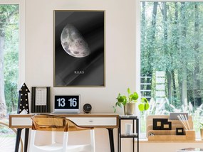 Artgeist Plagát - Moon [Poster] Veľkosť: 40x60, Verzia: Čierny rám s passe-partout