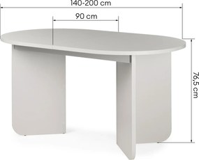 Jídelní rozkládací stůl Mou 140/200 cm kašmírový