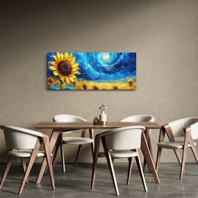 Obraz - Maľba slnečníc (120x50 cm)