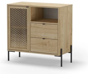 Skrinka v dekore duba v prírodnej farbe 80x80 cm Inca – Marckeric