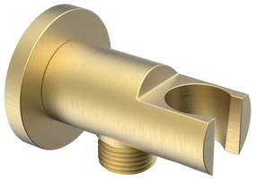 Mosadzný diel na pripojenie sprchy v zlatej farbe ø 5 cm – Sapho