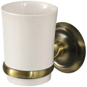 Erga Deco, pohár na zubné kefky, antická mosadz, ERG-00407