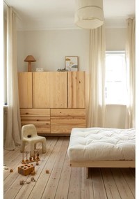 Jednolôžková posteľ z borovicového dreva s roštom 90x200 cm v prírodnej farbe Kanso – Karup Design