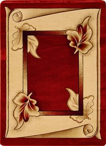 Koberec Adora 7014 RED – červený vzorovaný obdĺžnik Rozmer: 120x180 cm