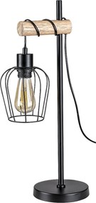 Rabalux FABIANO stolná lampa 1x40W | E27 - čierna, svetlé drevo