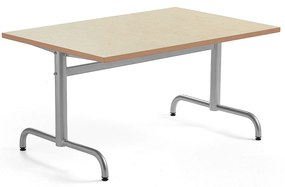 Stôl PLURAL, 1200x800x600 mm, linoleum - béžová, strieborná