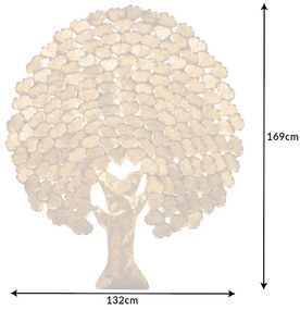 Nástenná dekorácia Strom života 170cm zlatá