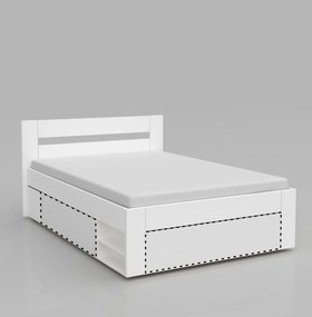 posteľ REA KIRA 140, dvojlôžko, biela