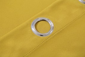 Žltý záves OXFORD 140x250 cm Zavesenie: Kovové krúžky