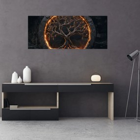 Obraz – Strom života v láve I. (120x50 cm)