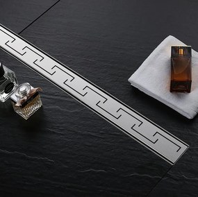 Rea Lineárny nerezový odtokový žľab 100 cm vzor Greek, REA-G0405