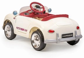 Baby Mix Detské elektrické autíčko Retro Pearl, biela