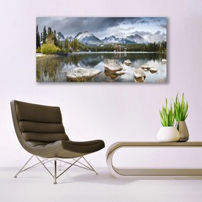 Obraz plexi Jazero hory les príroda 120x60 cm