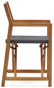 Čierna/drevená záhradná stolička Thianna - Kave Home