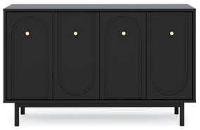 Komoda Mazoma 154 cm černá/zlatá