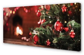 Obraz na plátne Vianočný strom ozdoby svetla darčeky 140x70 cm