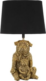 Stolná lampa Pes 43,8 cm čierno-zlatá
