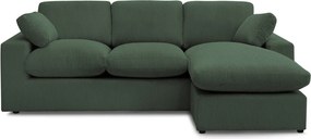 Zelená menčestrová rohová pohovka Belair – Bobochic Paris