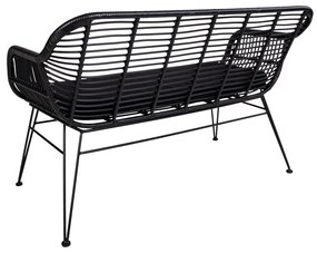 Čierna záhradná pohovka z umelého ratanu House Nordic Trieste